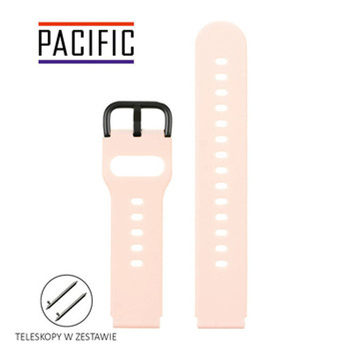 PASEK U01 - 13/B - JASNY RÓŻOWY / CZARNY - 20MM