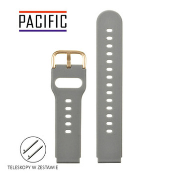 PASEK U01 - 7/G - CIEMNY SZARY / ZŁOTY - 18MM