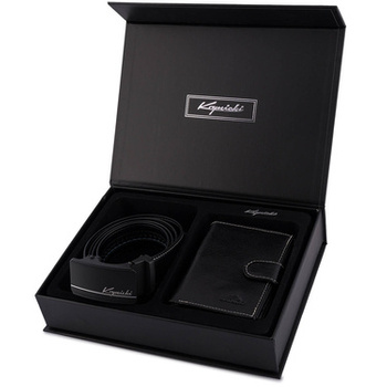 KOMPLET KRYNICKI - 111 BLACK / WHITE - PASEK 110 cm