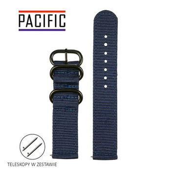 PASEK N02 - 5/B - GRANATOWY / CZARNY - 24MM