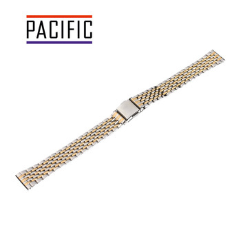 BRANSOLETA STALOWA SLIM - MODEL 41 - 31/30 - SREBRNY/ZŁOTY - 12mm