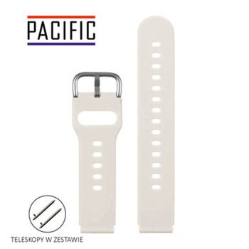 PASEK U01 - 17/S - BEŻOWY / SREBRNY - 20MM