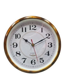 ZEGAR KWARCOWY OKRĄGŁY 2012 BRĄZOWY