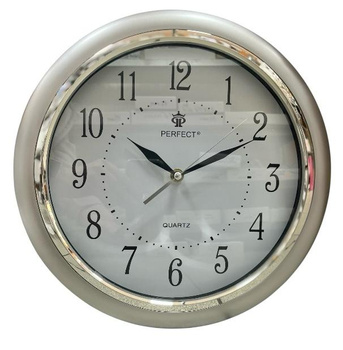 ZEGAR ŚCIENNY JQ17 SREBRNY