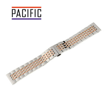 BRANSOLETA - SOLID ZAP. MOT. - MB 54 - 31/33 - SREBRNY / RÓŻOWY ZŁOTY - 18mm