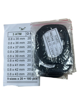 USZCZELKI DO ZEGARKÓW 180 SZT 