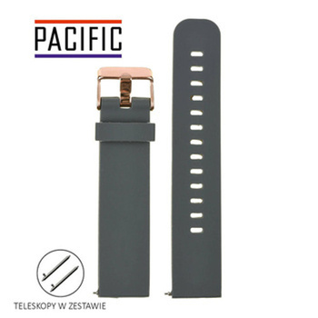 PASEK U15 - 7/RG - CIEMNY SZARY / RÓŻOWY ZŁOTY - 20MM