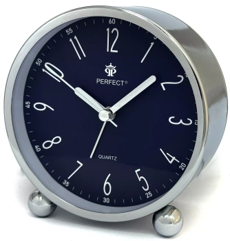 BUDZIK PT519 SREBRNY / GRANATOWA TARCZA