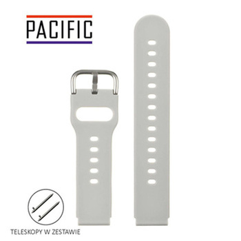 PASEK U01 - 32/S - JASNY SZARY / SREBRNY - 20MM