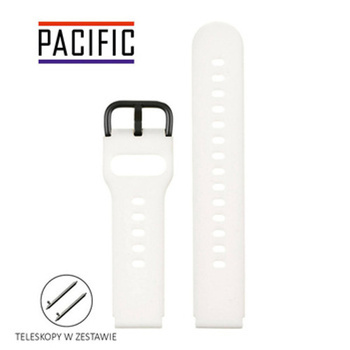 PASEK U01 - 22/B - BIAŁY / CZARNY - 22MM