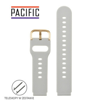 PASEK U01 - 32/G - JASNY SZARY / ZŁOTY - 20MM