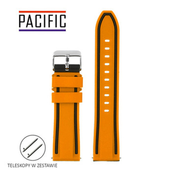PASEK U14 - 12.1 - POMARAŃCZOWY / CZARNY - 20MM