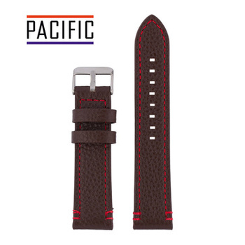 PACIFIC W112 - 2.6 - CIEMNY BRĄZ / CZERWONA NIĆ - 22mm