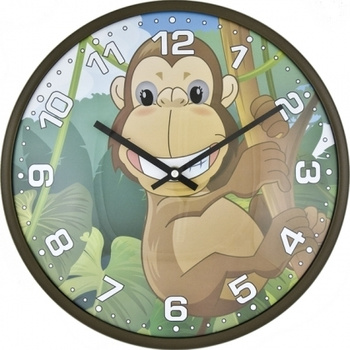 ZEGAR ŚCIENNY FX9087 / 166 MAŁPKA