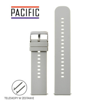 PASEK U27 - 32/SL - JASNY SZARY / SREBRNY - 18mm