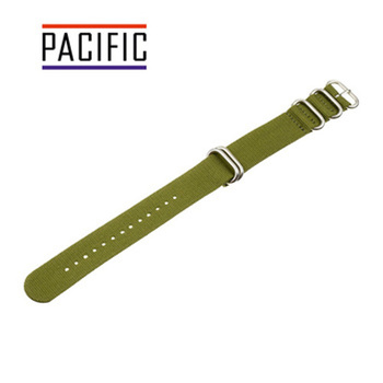 PASEK PARCIANY N01 - 27/S - CIEMNO ZIELONY / SREBRNY - 18MM