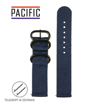 PASEK N02 - 5/B - GRANATOWY / CZARNY - 20MM