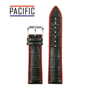 PASEK U18 - 1.6 - CZARNY / CZERWONA NIĆ - 20mm