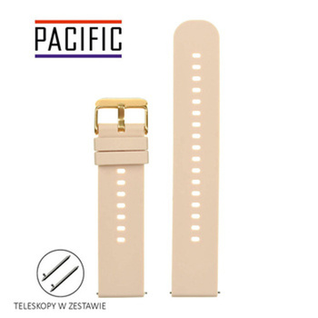 PASEK U27 - 23/G - KREMOWY / ZŁOTY - 18mm