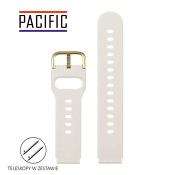 PASEK U01 - 17/G - BEŻOWY / ZŁOTY - 20MM