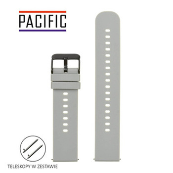 PASEK U27 - 32/BL - JASNY SZARY / CZARNY - 18mm