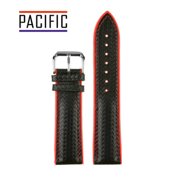 PASEK U19 - 1.6 - CZARNY / CZERWONA NIĆ - 20mm