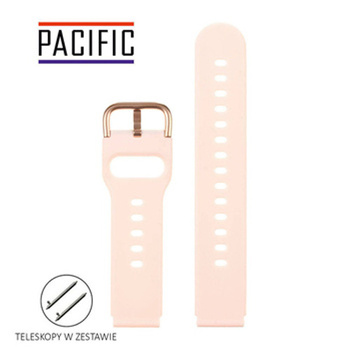 PASEK U01 - 13/RG - JASNY RÓŻOWY / RÓŻOWY ZŁOTY - 22MM