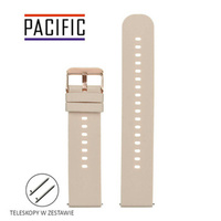 PASEK U27 - 17/RG - BEŻOWY / RÓŻOWE ZŁOTO - 18mm