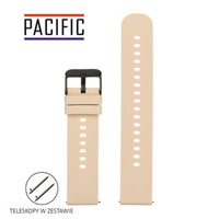 PASEK U27 - 23/G - KREMOWY / CZARNY - 18mm