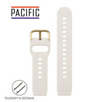 PASEK U01 - 17/G - BEŻOWY / ZŁOTY - 18MM