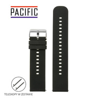 PASEK U27XL - 1/SL - CZARNY / SREBRNY - 18mm