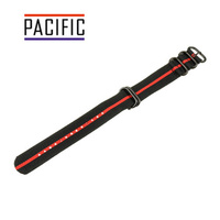 PASEK PARCIANY N01 - N97/B - WIELOKOLOROWY / CZARNY - 18MM