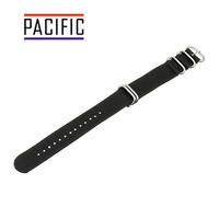 PASEK PARCIANY N01 - 1/S - CZARNY / SREBRNY - 20MM