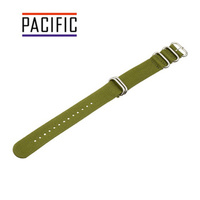 PASEK PARCIANY N01 - 27/S - CIEMNO ZIELONY / SREBRNY - 18MM