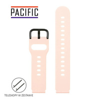 PASEK U01 - 13/B - JASNY RÓŻOWY / CZARNY - 20MM