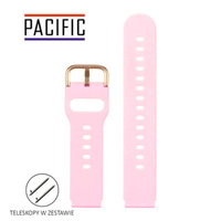 PASEK U01 - 25/RG - RÓŻOWY / RÓŻOWY ZŁOTY - 22MM