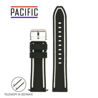 PASEK U14 - 1.22 - CZARNY / BIAŁY - 20MM