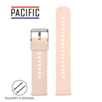 PASEK U27 - 13/SL - JASNY RÓŻ / SREBRNY - 18mm