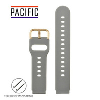 PASEK U01 - 7/G - CIEMNY SZARY / ZŁOTY - 22MM