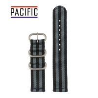 PASEK N02 - N95/SL - WIELOKOLOROWY / SREBRNY - 22MM