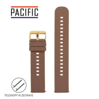 PASEK U27 - 2/G - CIEMNY BRĄZ / ZŁOTY - 18mm