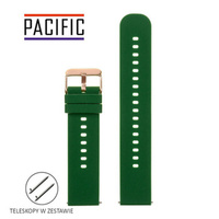 PASEK U27 - 27/RG - CIEMNY ZIELONY / RÓŻOWE ZŁOTO - 20mm