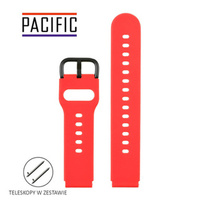 PASEK U01 - 6/B - CZERWONY / CZARNY - 22MM