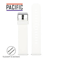 PASEK U15 - 22/S - BIAŁY / SREBRNY - 24MM